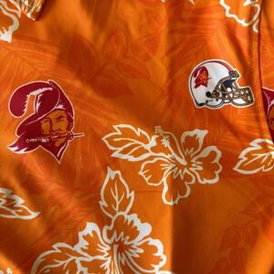 NFL Tampa Bay Buccaneers Orange Hibiscus Golf Polo Shirt XL Reyn Spooner NEW
